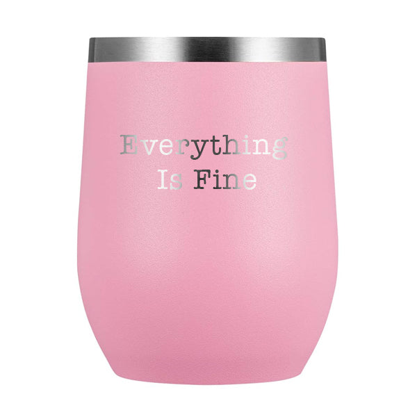 12oz Wine Tumbler with Lid
